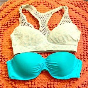 Victoria Secret Push Up Sports Bra and Bikini Top